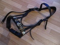 Kappzaum Leder schwarz WB / full Longe