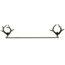 Western 3 point count Buck Deer Elk Horn Towel Bar Cabin Lodge Decor Antler Rack