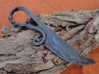 Mittelalter Damast Messer, Gürtel Messer, handgeschmiedet 