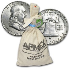 90% Silver Franklin Half-Dollars - $100 Face Value Bag (Au) - 90 Percent Silver