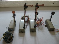  märklin 4 Form Signale 1 Doppelfügel 1 x Flügelsignal 1 x Vorsignal 1 x Sperr