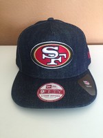 NEW ERA Snapback Small-Medium San Francisco NFL SF 49ers Jeans Cap Blau Rot NEU