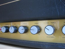 JTM45 MARSHALL BLOCK LOGO - 6 SILVER DISK KNOBS STYLE