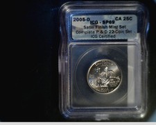 2005-D California State Quarter, Satin Finish, Icg Sp69 (Us-740)