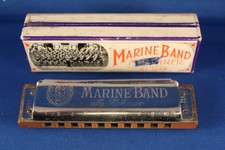 VINTAGE M. HOHNER MARINE BAND HARMONICA #1896 GERMANY ORIGINAL BOX