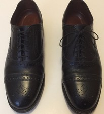 Allen Edmonds Men 7 Strand Cap-Toe Oxford - Black- Size 7 D