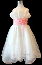 Robe De Mariage Tenues Cortège Filles Enfant 2,4 ans Rose Girls Wedding Gown