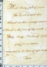 Fabric Benartex Kanvas BIBLE STUDY THE ROSARY BEADS WORDS cream 4889 BTHY