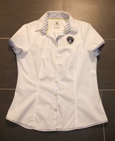 GAASTRA DAMEN BLUSE GR.: M (38) TAILLIERT WEIß KURZARM ST BARTH TOP ZUSTAND