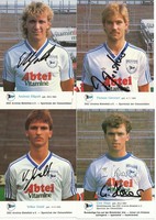 11  x  Arminia Bielefeld  Autogrammkartensatz 1985/1986 mit doppelten- Nr.4