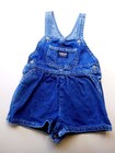 OshKosh B'Gosh Toddler Girls 24 Mos Denim Shortalls Shorts jean overalls summer