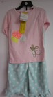 NWT 2-PC. CARTERS SIZE 4T PINK & AQUA SLEEP SET FLEECE PANTS & KNIT TOP