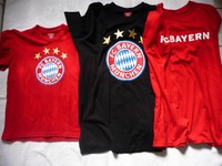 FC Bayern München Kinder T-Shirt Logo rot/schwarz  gr.128 - 164 NEU