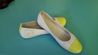s.Oliver Ballerina mokassin Slipper mit Neongelb  gr.41 Lederschuhe
