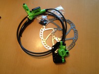 Tektro Scheibenbremse Auriga Comp HR Ø 180mm grün  Montageverpackt NEUWARE