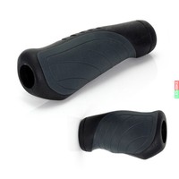 XLC Bar Grips GR-G04 135 / 92 mm | 1 Paar Griffe Fahrradgriffe Schwarz / grau