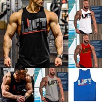 Herren Fitness Bodybuilding Sports Weste Tank Tops Shirts Unterhemd Bluse FS