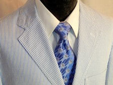 POLO Ralph Lauren NAUTICAL Blue Pin Stripe SURGEON Cuff PREPPY ISLAND Suit M 42