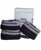 EMPORIO ARMANI Herren Boxershorts Unterhose 3er Pack TRUNK Schwarz NEU OVP WoW