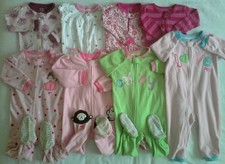 Girls 18 18/24 months Sleepers Footed pajamas clothes lot!