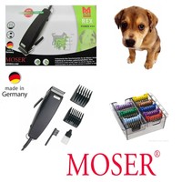 Hunde Schermaschine Moser 1230 REX + 8 Metallaufsätze Tier Schermaschine Trimmer