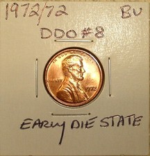 1972-P Doubled Die Obverse # 8 - Fs-108 (033.58) Lincoln Cent - Bu Double Die