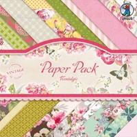 Ursus " Nostalgic "  Vintage Paper 160g Papier Scrapbook 40 Blatt 20,5cmx20,5cm