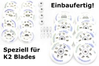 8er Set HYPER NX360 K2 Inliner Skates fertig montierte Rolle 80mm+Lager+Spacer