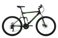 MTB FULLY MOUNTAINBIKE 26" SCHWARZ-GRÜN 21-GÄNGE TRIPTYCHON KS CYCLING 228M
