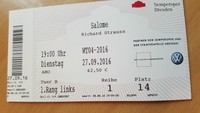 Semperoper Karten für Salome 27.09.16