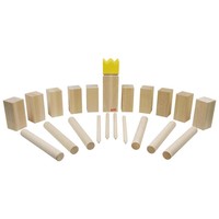 Goki Wikingerspiel Turnier Kubb im Baumwollbeutel 21 Teile aus Holz neu OVP