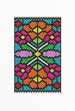 Stained Glass Poppies~Beaded Banner Pattern