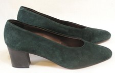 Vintage Pair Women's Sesto Meucci Size 7M Dark Green Suede Pumps