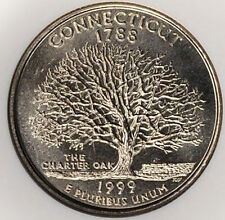 1999 P & D Connecticut State Quarters Gem Bu From Mint Sets No Reserve