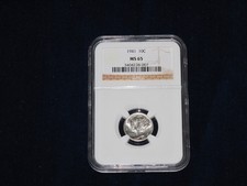 1941 Mercury Silver Dime Ngc Ms 65 Gem Brilliant Uncirculated E1352