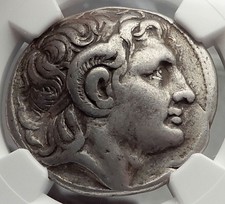 LYSIMACHOS Silver Tetradrachm Ancient Greek Coin ALEXANDER the GREAT NGC i58226