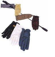 HKM Reithandschuhe Turnier Handschuhe Reiten weiß / schwarz Gr. S - M