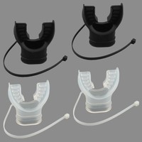 Mundstück Set universal 2x klar + 2x schwarz Tauchen Silikon Ersatzmundstück