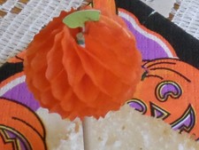Pumpkin Honeycomb Picks~18~Halloween~Fall~T hanksgiving~Crafts~Cake~De corations