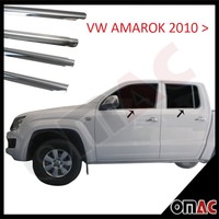 VW AMAROK ab Bj.2010 Chrom Fensterleisten Blenden 4tlg aus Edelstahl V2A