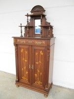 Traumhaftes JUGENDSTIL Vertiko mit Aufsatz   Nussbaum - floral intarsiert -