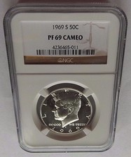 New listing
1969-S Ngc Pf69 Cameo Silver Kennedy Half Dollar! Ngc Price Guide $150! Rare Gem