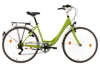 DAMEN CITYRAD TIEFEINSTEIGER 6 GÄNGE 28" MILANO GRÜN KS CYCLING 303C