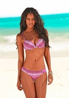 T1111 Push-up Top 1x pink grün bedruckt Gr.38 B neu