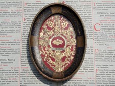 Vatican large framed reliquary 1800s relic Titulus Crucis INRI True Cross Jesus