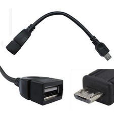 USB 2.0 A Female to Micro B Male Converter OTG Adapter Cable. Universal Adapter.