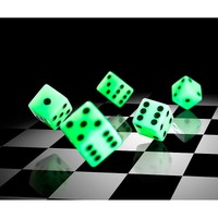 Playtastic Glow-in-the-dark Würfelbecher mit 5 Würfeln