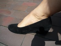 Pumps schwarz Gr. 39 Wedge keil