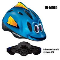 LAZER MAX PLUS M Kinder Fahrradhelm Radhelm Helm Bike Kinderhelm Fisch 49-56 cm