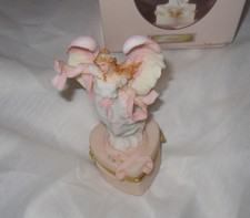 Roman Seraphim Classics Angel ~ Hinged Box w/ Pin ~ Hope Light in the Distance